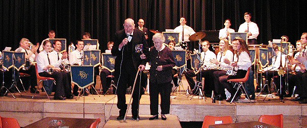 Cliff Poulter and Wife with the Band.